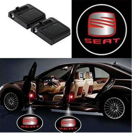 Proiectoare portiera cu holograma - Set 2 Lampi Proiectoare Led Logo Universale Seat