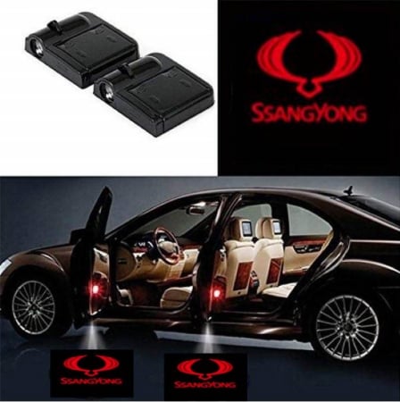 Proiectoare portiera cu holograma - Set 2 Lampi Proiectoare Led Logo Universale SSANGYONG