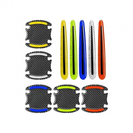 Set 8 Stikere - Autocolante din silicon carbon reflectorizant pentru Protectie Zgarieturi Manere Usa [2]