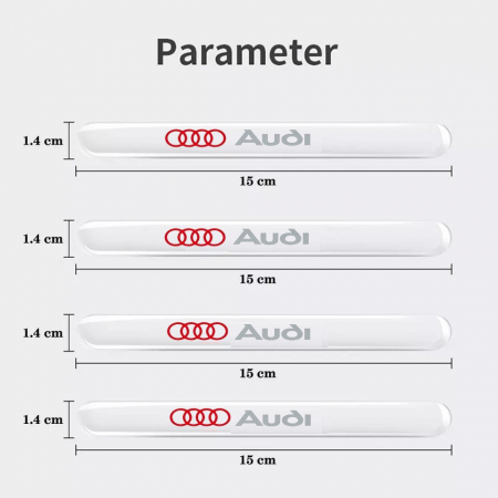 Set 8 Stikere - Autocolante Transparente pentru Protectie Zgarieturi Manere Usa - AUDI [4]