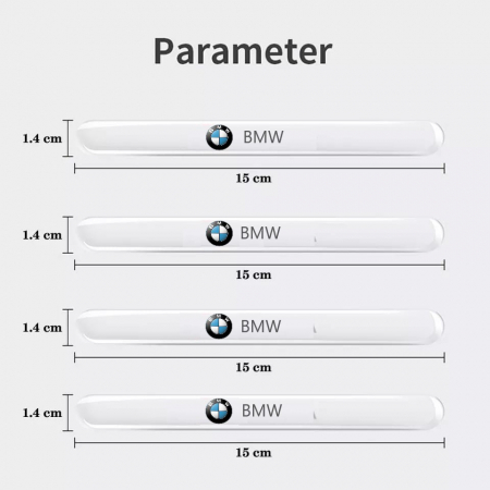 Set 8 Stikere - Autocolante Transparente pentru Protectie Zgarieturi Manere Usa - BMW [4]