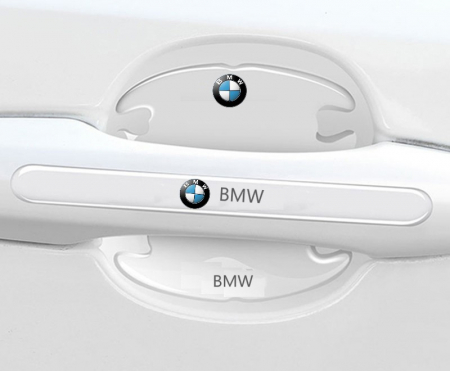 Set 8 Stikere - Autocolante Transparente pentru Protectie Zgarieturi Manere Usa - BMW [1]
