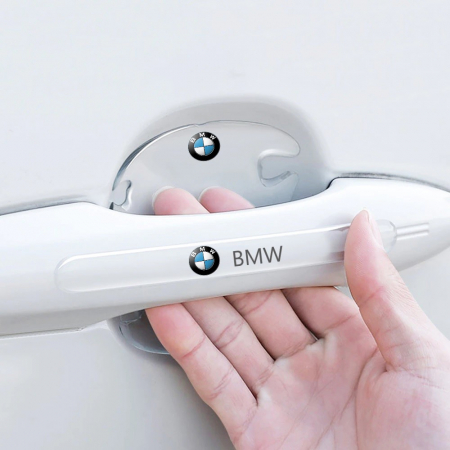 Protectii Manere exterioare usa - Set 8 Stikere - Autocolante Transparente pentru Protectie Zgarieturi Manere Usa - BMW