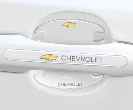 Set 8 Stikere - Autocolante Transparente pentru Protectie Zgarieturi Manere Usa - CHEVROLET [1]