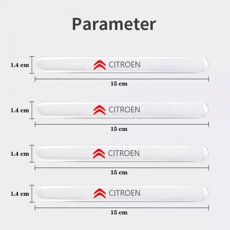 Set 8 Stikere - Autocolante Transparente pentru Protectie Zgarieturi Manere Usa - CITROEN [4]