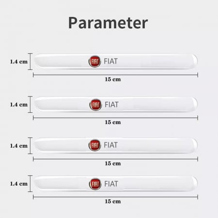 Set 8 Stikere - Autocolante Transparente pentru Protectie Zgarieturi Manere Usa - FIAT [4]