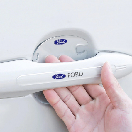 Protectii Manere exterioare usa - Set 8 Stikere - Autocolante Transparente pentru Protectie Zgarieturi Manere Usa - FORD