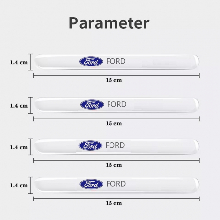 Set 8 Stikere - Autocolante Transparente pentru Protectie Zgarieturi Manere Usa - FORD [4]