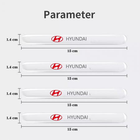 Set 8 Stikere - Autocolante Transparente pentru Protectie Zgarieturi Manere Usa - HYUNDAI [4]