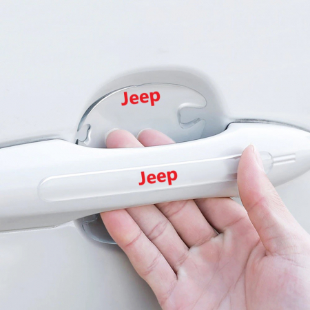 Protectii Manere exterioare usa - Set 8 Stikere - Autocolante Transparente pentru Protectie Zgarieturi Manere Usa - JEEP