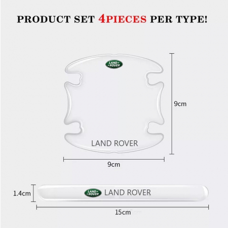 Set 8 Stikere - Autocolante Transparente pentru Protectie Zgarieturi Manere Usa - LAND ROVER [2]