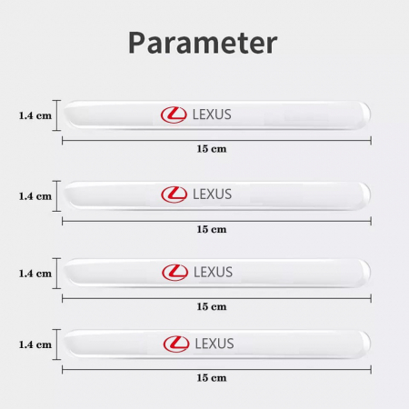 Set 8 Stikere - Autocolante Transparente pentru Protectie Zgarieturi Manere Usa - LEXUS [4]