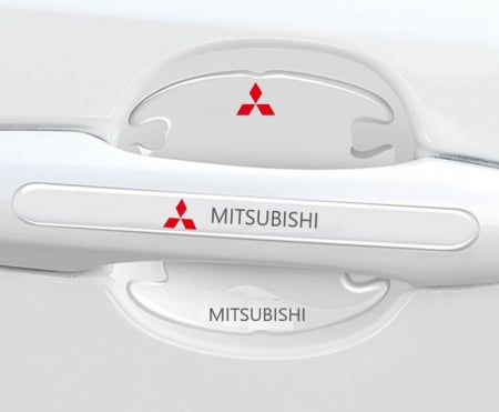 Set 8 Stikere - Autocolante Transparente pentru Protectie Zgarieturi Manere Usa - MITSUBISHI [1]