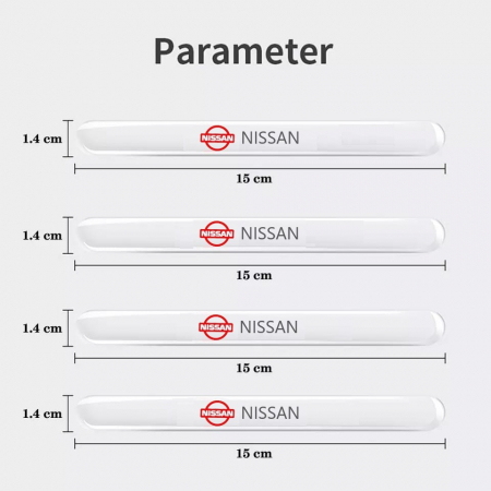 Set 8 Stikere - Autocolante Transparente pentru Protectie Zgarieturi Manere Usa - NISSAN [4]