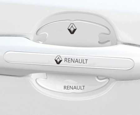Set 8 Stikere - Autocolante Transparente pentru Protectie Zgarieturi Manere Usa - RENAULT [1]