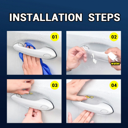 Set 8 Stikere - Autocolante Transparente pentru Protectie Zgarieturi Manere Usa - RENAULT [5]