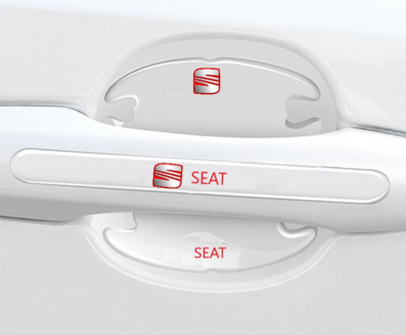 Set 8 Stikere - Autocolante Transparente pentru Protectie Zgarieturi Manere Usa - SEAT [1]