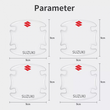 Set 8 Stikere - Autocolante Transparente pentru Protectie Zgarieturi Manere Usa - SUZUKI [3]