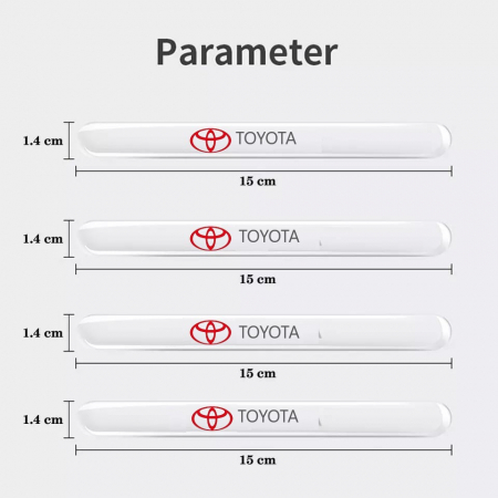 Set 8 Stikere - Autocolante Transparente pentru Protectie Zgarieturi Manere Usa - TOYOTA [4]