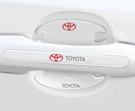 Set 8 Stikere - Autocolante Transparente pentru Protectie Zgarieturi Manere Usa - TOYOTA [1]