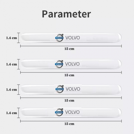Set 8 Stikere - Autocolante Transparente pentru Protectie Zgarieturi Manere Usa - VOLVO [4]