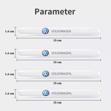 Set 8 Stikere - Autocolante Transparente pentru Protectie Zgarieturi Manere Usa - VW [4]