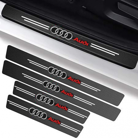 Protectii praguri auto - Set protectii prag autocolante Carbon - AUDI
