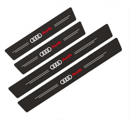Set protectii prag autocolante Carbon - AUDI [1]