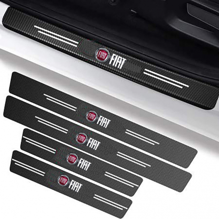 Protectii praguri auto - Set protectii prag autocolante Carbon - FIAT