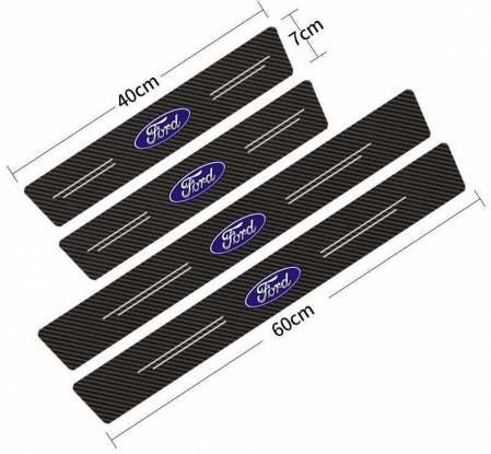 Set protectii prag autocolante Carbon - FORD [2]