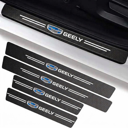 Protectii praguri auto - Set protectii prag autocolante Carbon - GEELY