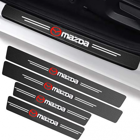 Protectii praguri auto - Set protectii prag autocolante Carbon - MAZDA