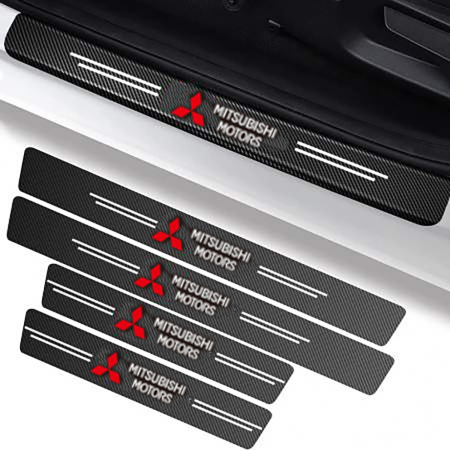 Protectii praguri auto - Set protectii prag autocolante Carbon - MITSUBISHI