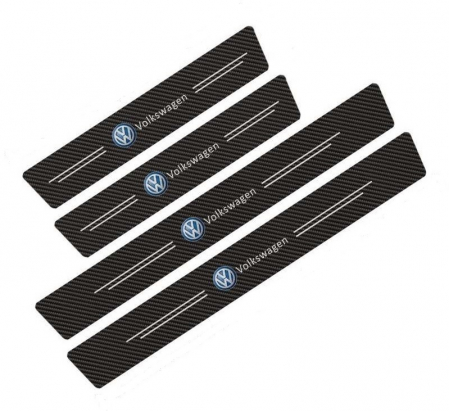 Set protectii prag autocolante Carbon - Volkswagen VW [1]