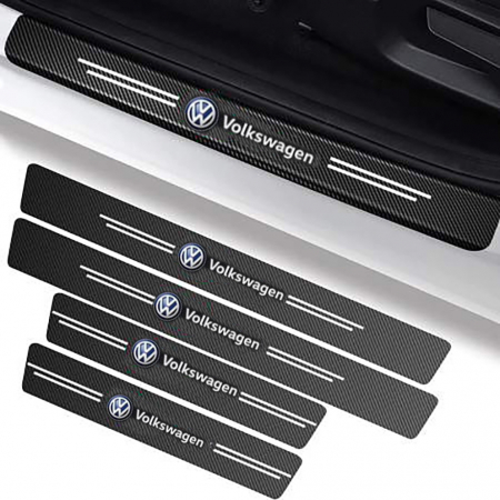 Protectii praguri auto - Set protectii prag autocolante Carbon - Volkswagen VW