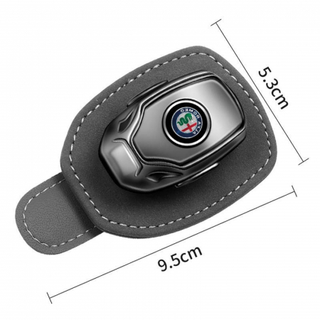 Suport auto ochelari ALFA ROMEO - piele neagra ALCANTARA [2]