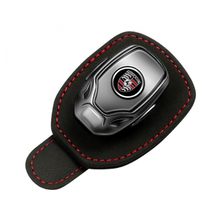 Suport ochelari parasolar - Suport auto ochelari PORSCHE - piele neagra ALCANTARA