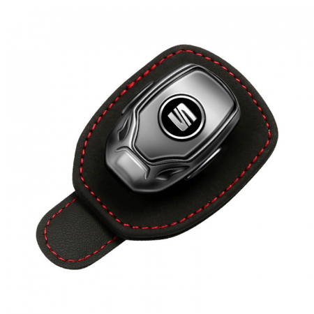Suport ochelari parasolar - Suport auto ochelari SEAT - piele neagra ALCANTARA