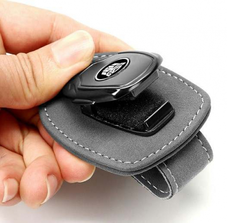 Suport auto ochelari VOLVO - piele neagra ALCANTARA [7]
