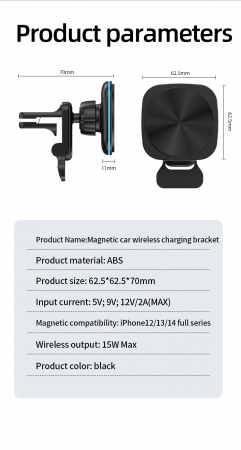 Suport telefon auto cu incarcare wireless [10]