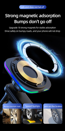 Suport telefon auto cu incarcare wireless [4]