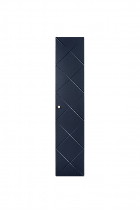 Dulap Baie Inalt Bleumarin Elegant Blue// Mdf Elegant Blue 35X170 cm Cu Maner Auriu [4]