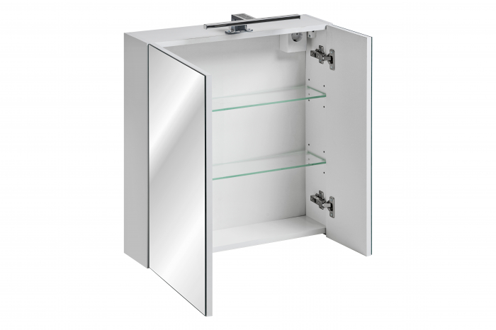 DULAP DE BAIE SUSPENDAT CU OGLINDA Leo WHITE 60 SAU 90 CM [2]