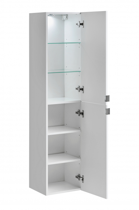 DULAP INALT DE BAIE SUSPENDAT Leo WHITE 150X35 CM, MDF ALB [2]