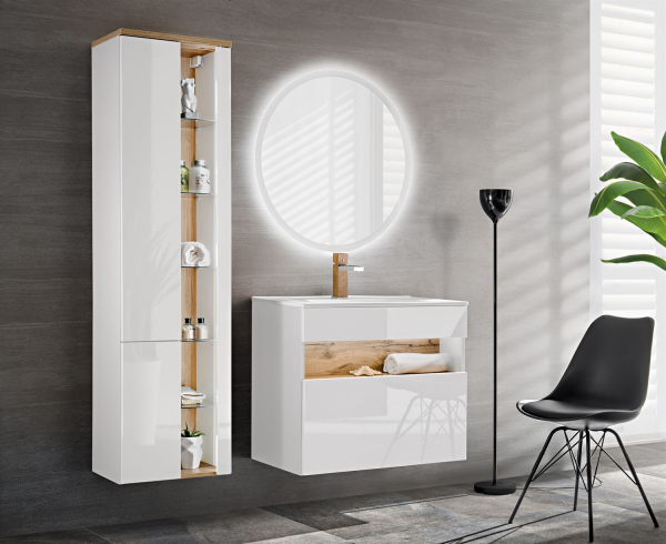 Masca cu 1 sertar Bond White 60 cm [4]