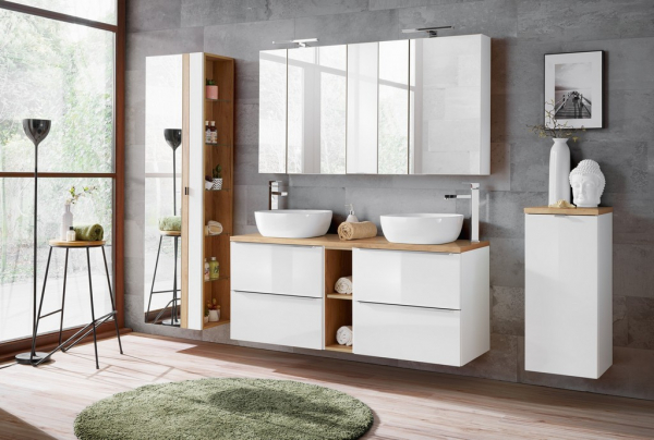Masca cu 2 sertare Calatis White 60 cm [4]