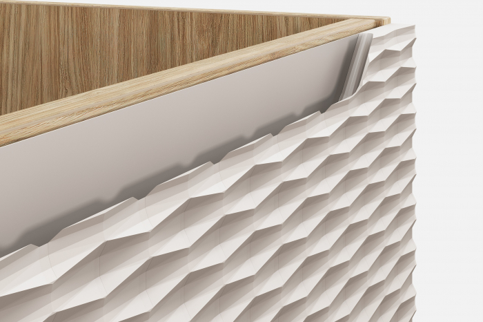 Masca cu 2 sertare Ocean Beige 70 cm [4]