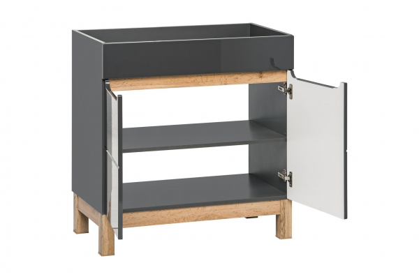 Masca cu Lavoar  Bora Grey 80 cm [2]