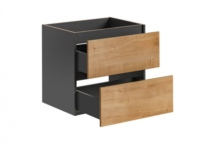 Masca lavoar suspendata Monako grey oak 80 cm, gri cu stejar [2]