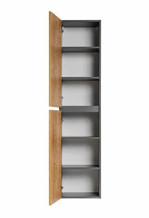 Set 5 piese mobilier baie Monakoo 60 cm stejar/gri grafit [4]